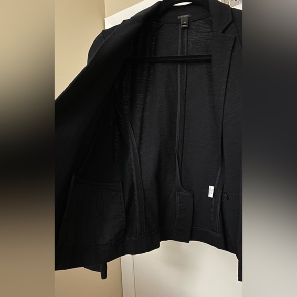 J. Crew XS Black Blazer Style Cotton Jacket Cardigan - Picture 9 of 10